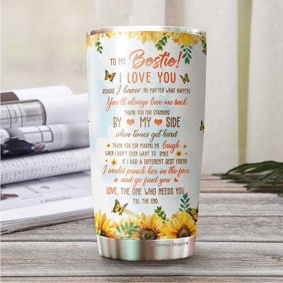 Gifts For Bestie – You Are My Person Tumbler – Bestie Tumbler For Women – Best Friend Sunflower Tumbler – Birthday Gifts For Best Friend – Best Friends Gifts For Women